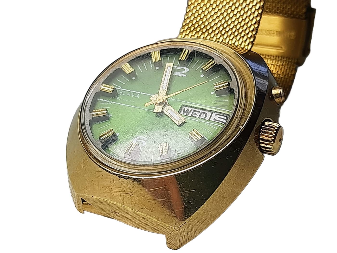 Slava Asymmetry Original Soviet Wristwatch Cal. 2427 Very Rare Soviet Watch – thumbnail 8