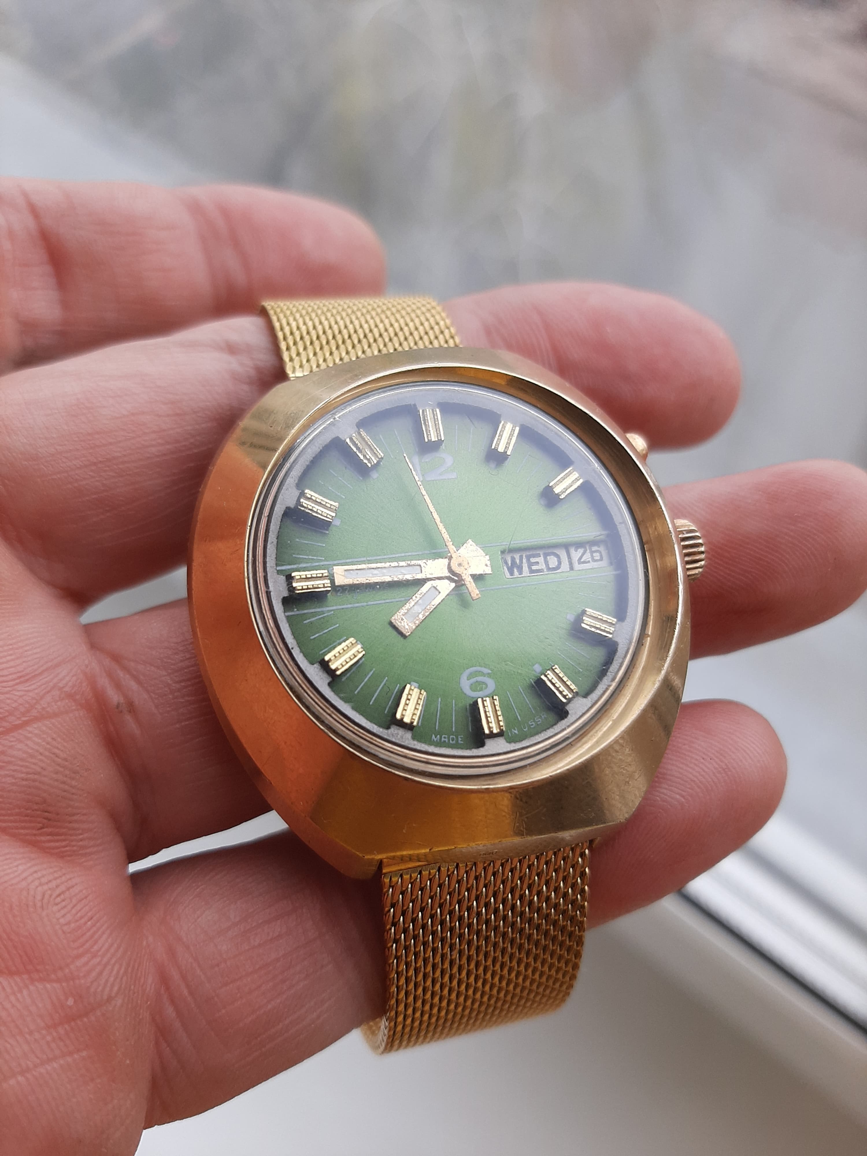 Slava Asymmetry Original Soviet Wristwatch Cal. 2427 Very Rare Soviet Watch – thumbnail 4