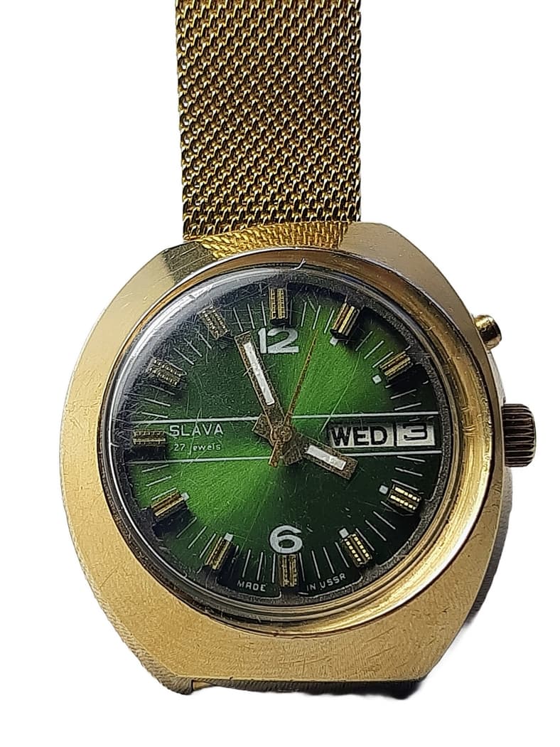 Slava Asymmetry Original Soviet Wristwatch Cal. 2427 Very Rare Soviet Watch – thumbnail 5