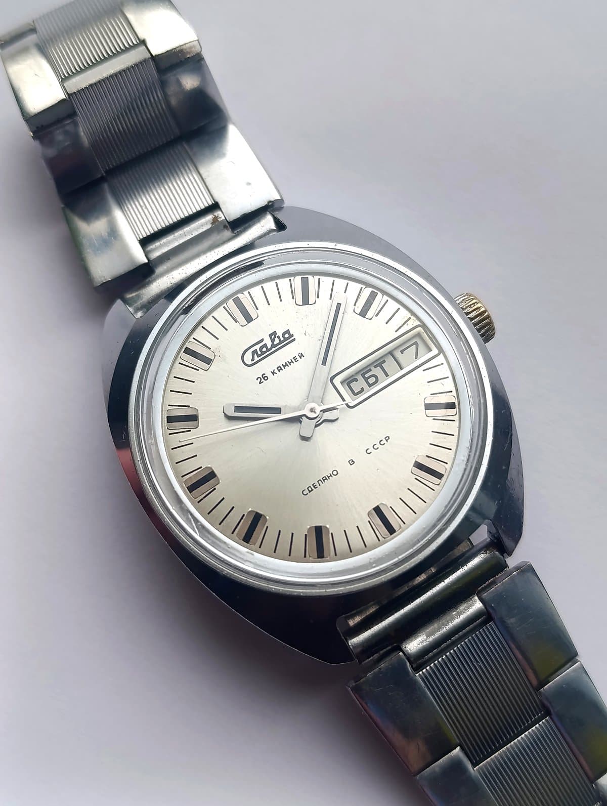 Vintage Soviet Watch Slava Cal 2428 26 jewels Made in USSR 2 Moscow Watch Factory – thumbnail 3