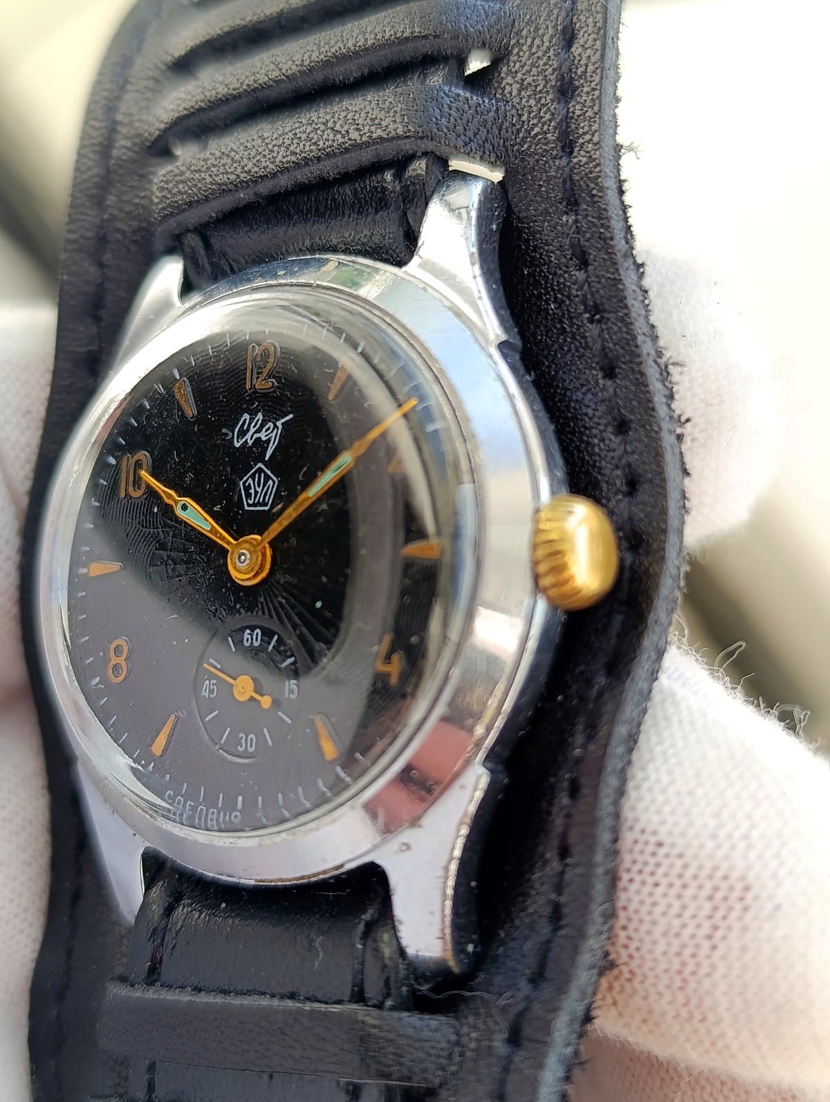 Vintage Soviet Watch Svet Cal. 2603 16 Jewels Leningrad Electric Clock Factory  – thumbnail 6