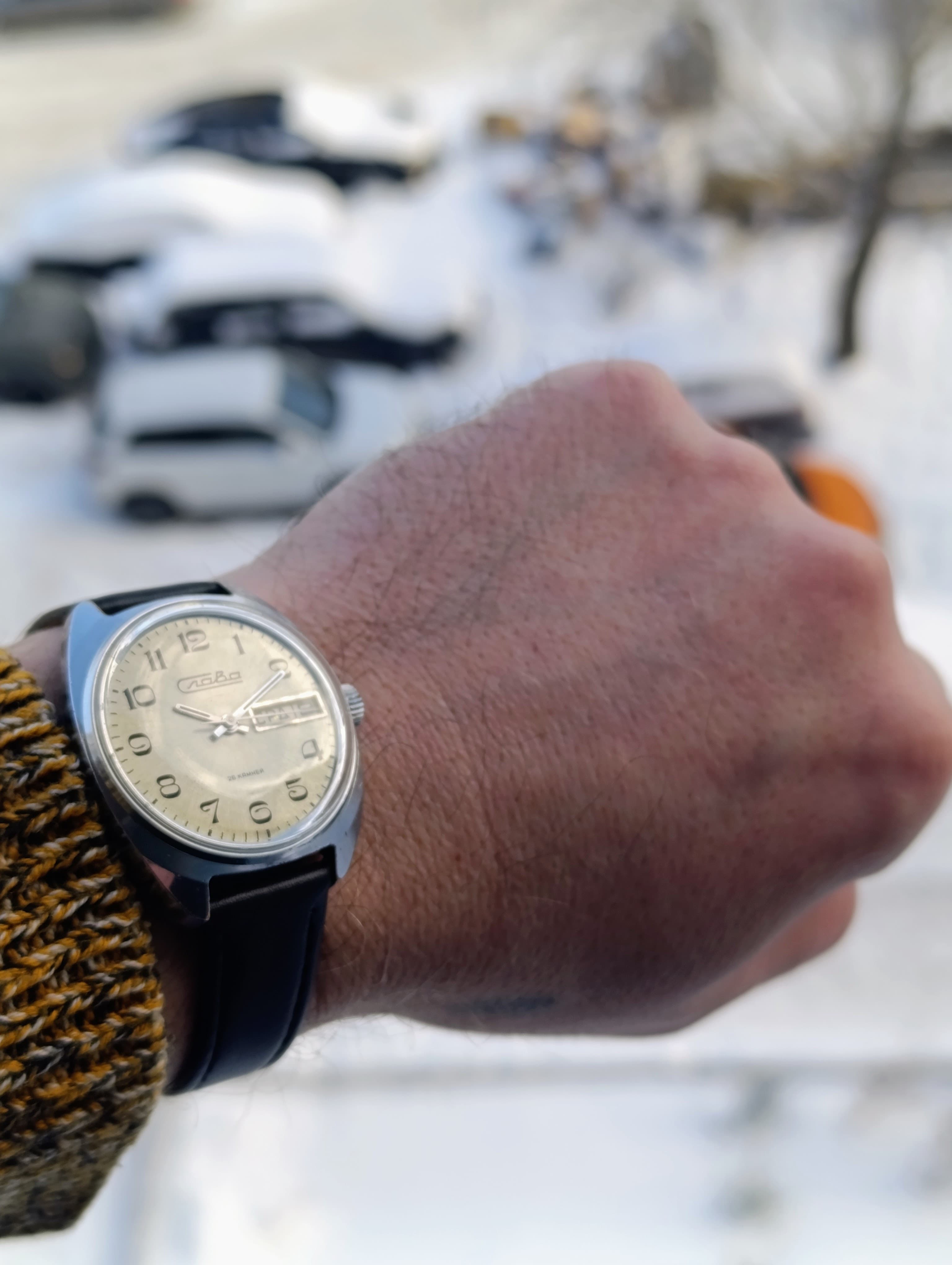 Vintage Slava 2428 Dual Calendar Watch 1980s USSR | 26 Jewels | Serviced Mechani – thumbnail 10