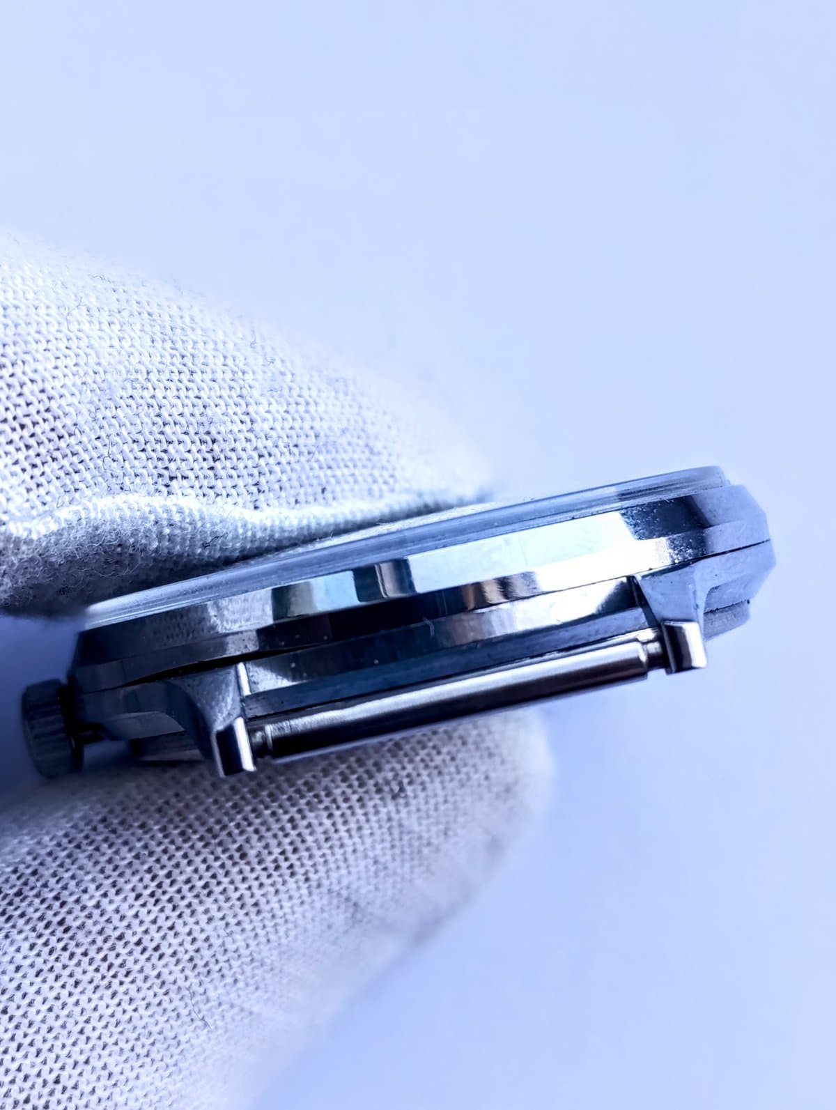 Vintage Slava Watch 2414 USSR 1980s – Black Guilloche Dial  21 Jewels Mechanical – thumbnail 10