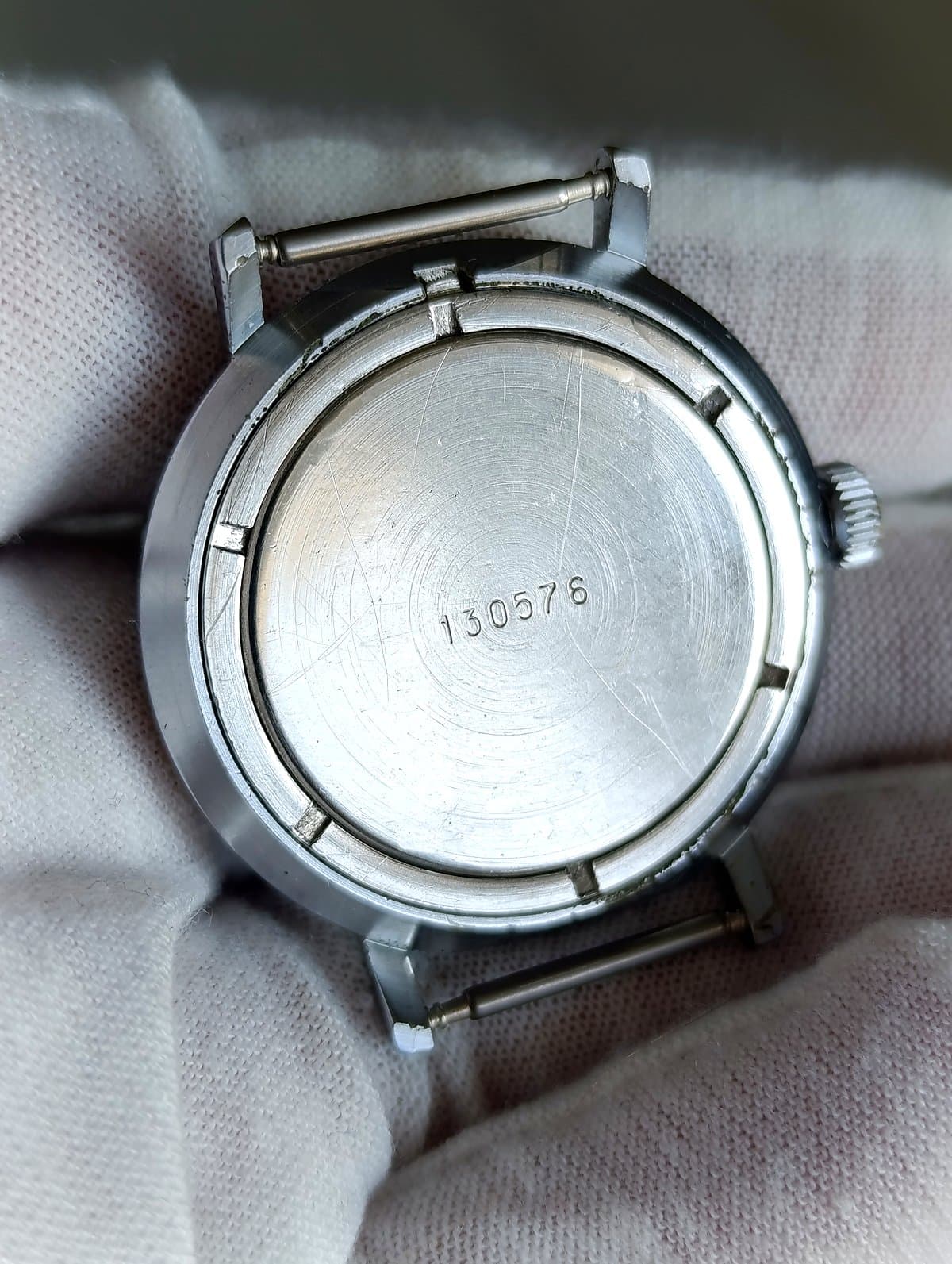 Vintage Soviet Vostok Hand-Wind Watch Caliber 2409A Crackle Dial Serviced 1980s – thumbnail 6