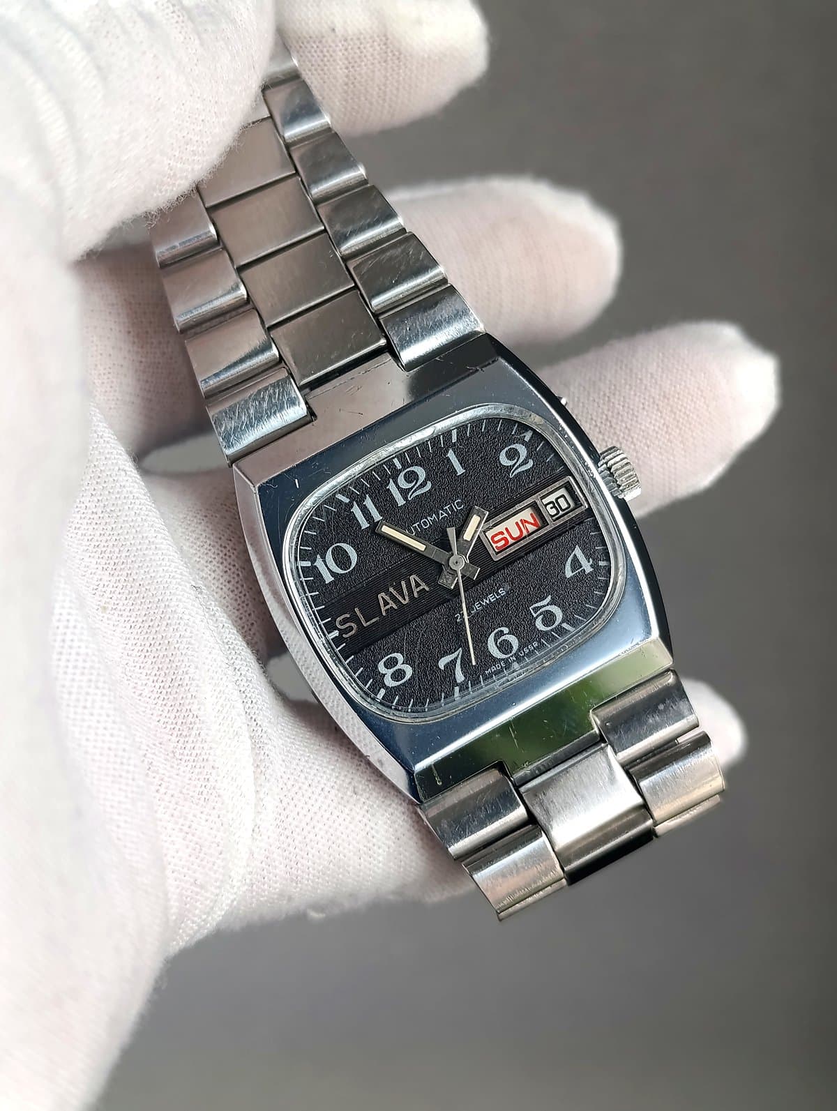 Original Slava Tank “Monster”  Automatic Watch  1980s USSR, Cal. 2427 27 Jewels – thumbnail 11