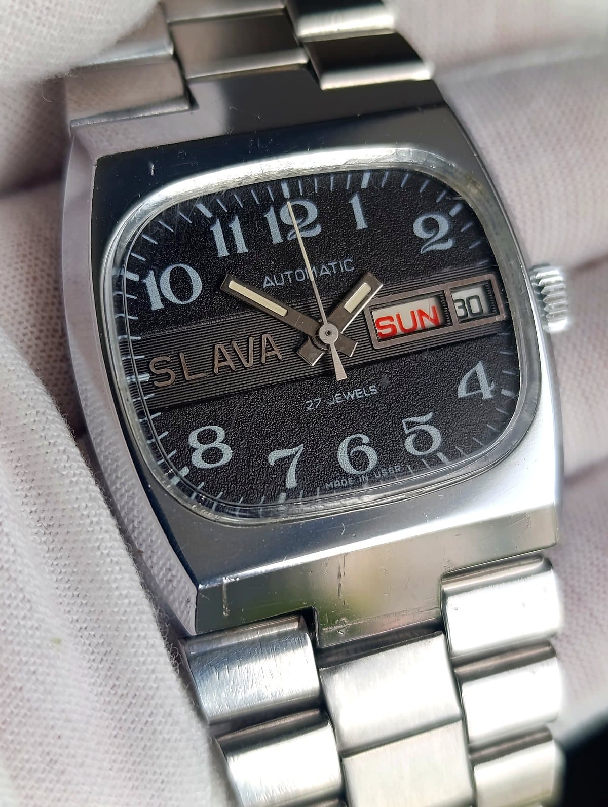 Original Slava Tank “Monster”  Automatic Watch  1980s USSR, Cal. 2427 27 Jewels – thumbnail 5