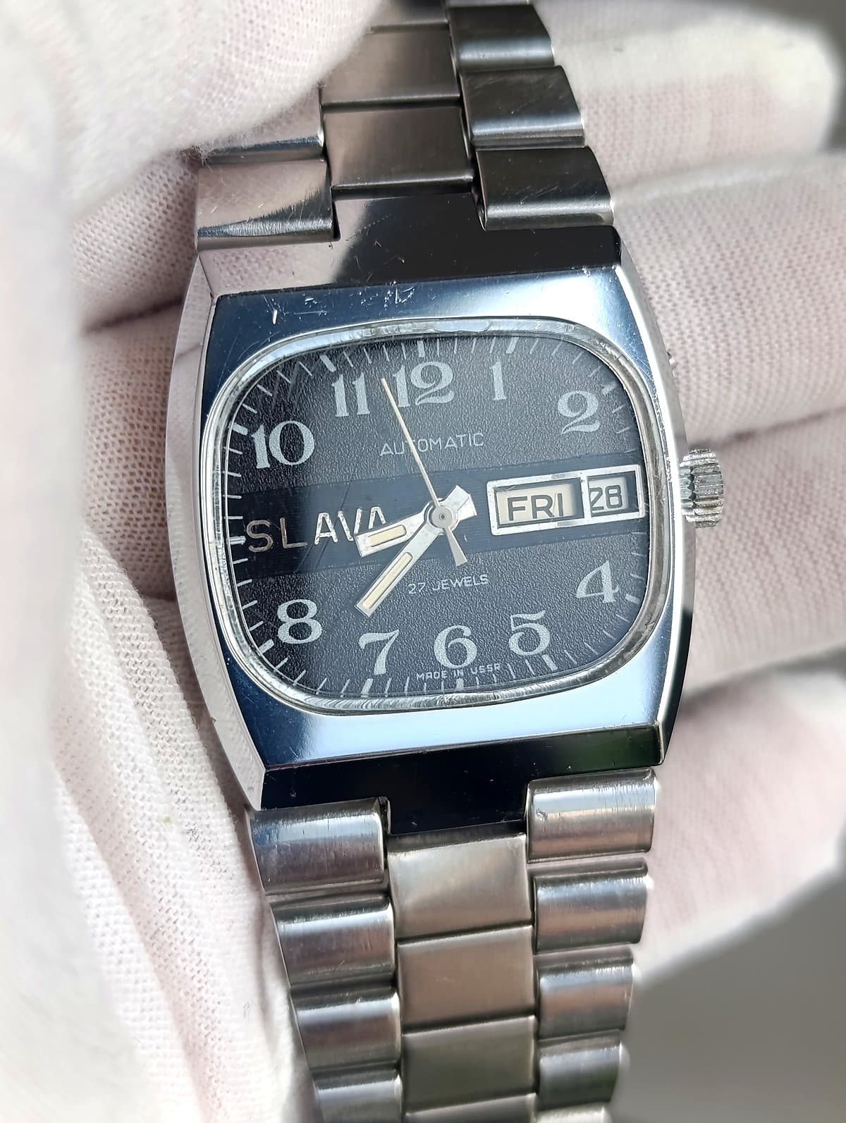 Original Slava Tank “Monster”  Automatic Watch  1980s USSR, Cal. 2427 27 Jewels – thumbnail 4