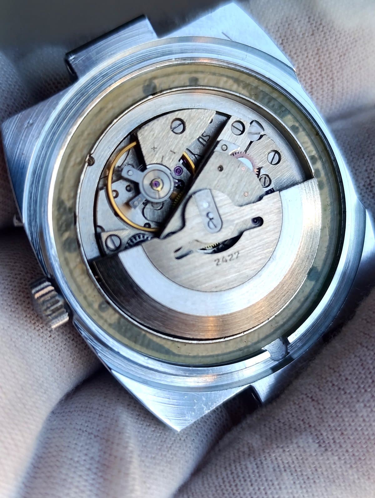 Original Slava Tank “Monster”  Automatic Watch  1980s USSR, Cal. 2427 27 Jewels – thumbnail 2