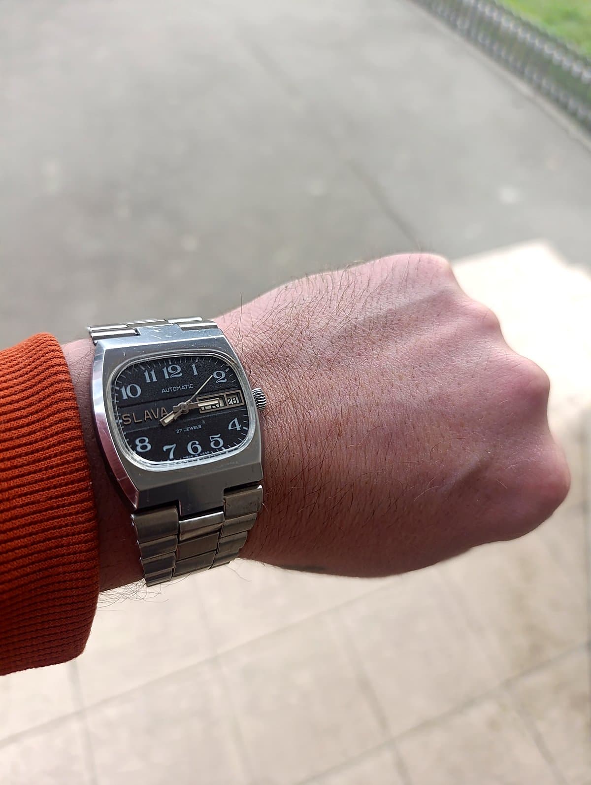 Original Slava Tank “Monster”  Automatic Watch  1980s USSR, Cal. 2427 27 Jewels – thumbnail 3